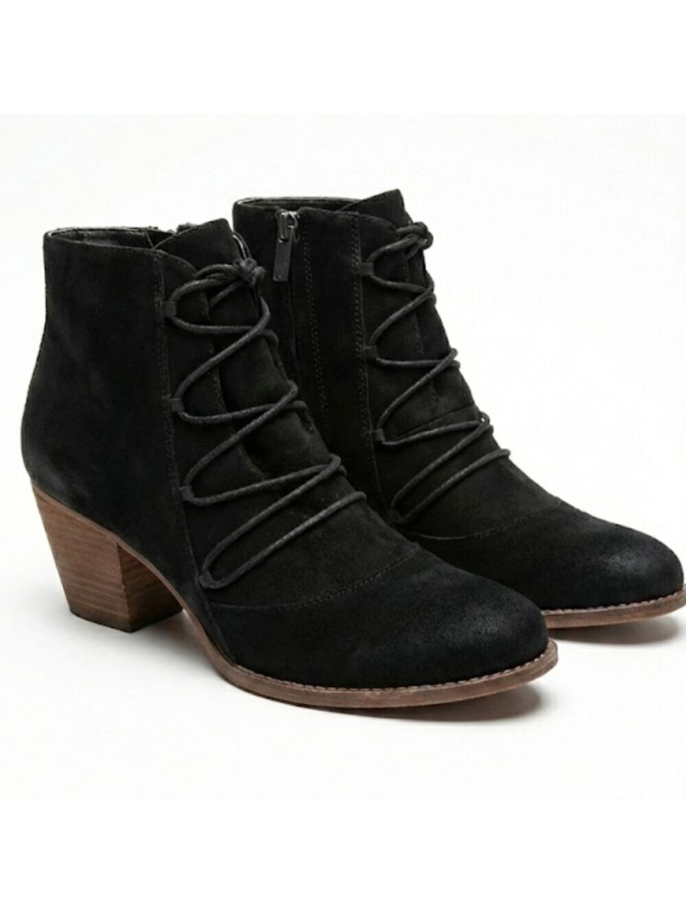 Sam Edelman Black Lace Up Ankle Boots